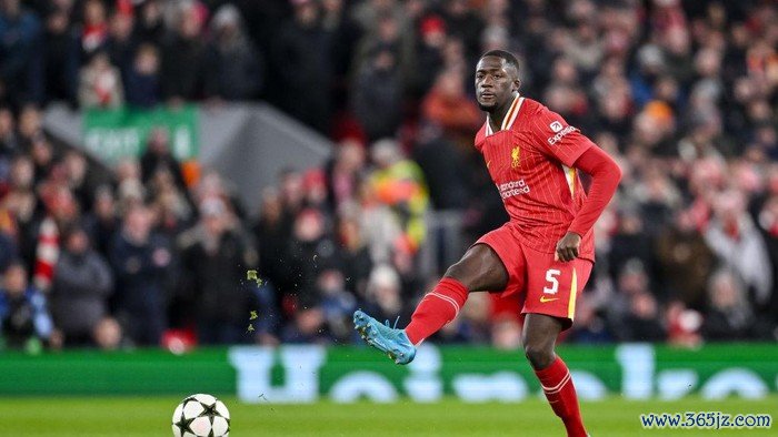 Ibrahima Konate Liverpool, England - November 27: Ibrahima Konate of Liverpool FC controls the Ball during the UEFA Champions League 2024/25 League Phase MD5 match between Liverpool FC and Real Madrid C.F. at Anfield on November 27, 2024 in Liverpool, England. (Photo by Harry Langer/DeFodi Images via Getty Images)